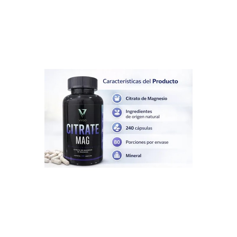 Citrate Mag Vygo Cápsulas Suplemento Magnesio