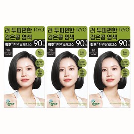 Ryeo scalp-friendly black bean dye 120g, 3.0 soft black, 3 pcs / 려 두피편한 검은콩 염색제 120g, 3.0 소프트블랙, 3개