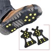 Leebei Non-Slip Shoe Covers, Ice Snow Grippers, 10-Stud Slip-on Stretch