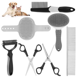 Pet Grooming Kit with Pet Shedding Slicker Brush, Bath Massage for Rabbit, Puppy, Kitten, Pet Grooming Kit With Multiple Combinations, Pet Supplies