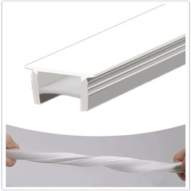 KSDLMPA 16.4FT/5M Silicone LED Channel System, Aluminum Profile Substitutes 16x16mm DIY LED Neon Rope Light IP67 Waterproof for 6-10mm LED Strip Light Installation, for Indoor Outdoor Ambient Decor