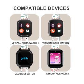 Mengudig Unicorn Dinosaur Bands Compatible for Gizmo Watch Band Replacement Gabb Watch Band Syncup Kids Watch Band,Super Cute Print Silicone Adjustable Strap for Verizon Gizmo Watch 3 2 1