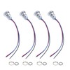 4 Sets PreWired Round LEDs Waterproof 2Color Indicator Lights Common