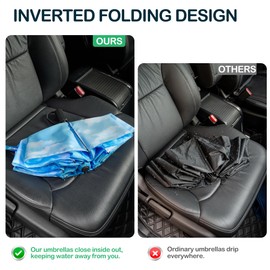 ACEIken Inverted Close Umbrella, Foldable Windproof Travel Umbrella, Compact and Portable for Easy Carry, with Auto Open-Close for Men and Women, Sky Cloud