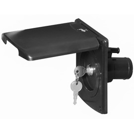 HWHongRV Water Inlet with Cover Gravity Water Fill Inlet with Square Bayonet Style Cap Magnetic Attraction and Lock Keys, Fresh Water Connection for Rv Camper Motorhome Boats