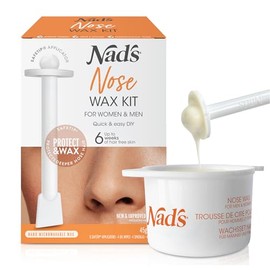 Kit de cera nasal Nad's para hombres y mujeres - Kit de depilación para la depilación rápida y fácil del vello nasal, 1 unidad