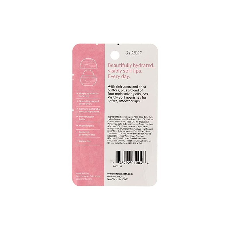 EOS Bálsamo labial de karité súper suave, leche de coco,