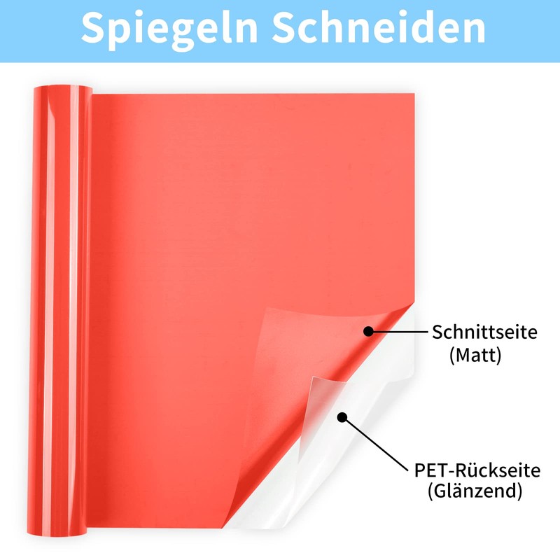 Lya Vinyl Plotter Film Textile, 30.5 x 305 cm, Red