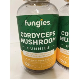 Lot Of 2 Fungies Cordyceps Mushroom Energy Support Gummies 240 Total Exp 8/26