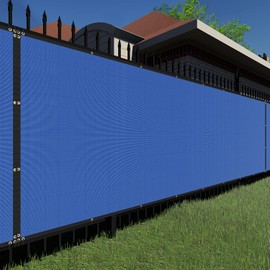 TANG Sunshades Depot Privacy Fence Screen 11'X26' Blue 180GSM Heavy Duty Commercial Windscreen Residential Fence Netting 88% Privacy Blockage with Excellent Airflow 3 Years Warranty