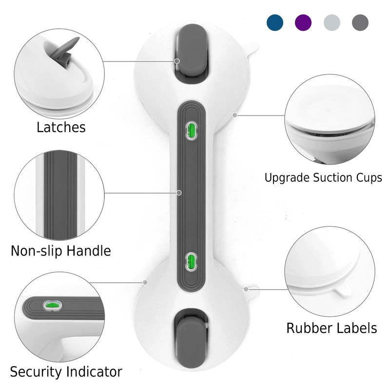 Newthinking Suction Grab Rails for Bathroom, Portable Suction Bathtub Handles