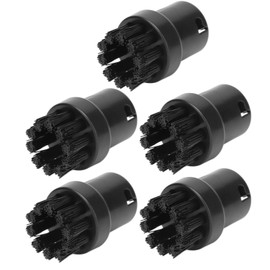 Steam Engine Brush, 5PCS Steam Engine Brush Black Steamer Cleaning Brush Replacement Brush for Karcher SC1 SC2 SC3 SC4 SC5