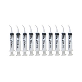 10 Pack Disposable 12cc Dental Sterile Syringe Dental Irrigation Syringe with Curved Tip, Tonsil Squirt Mouthwash Cleaner