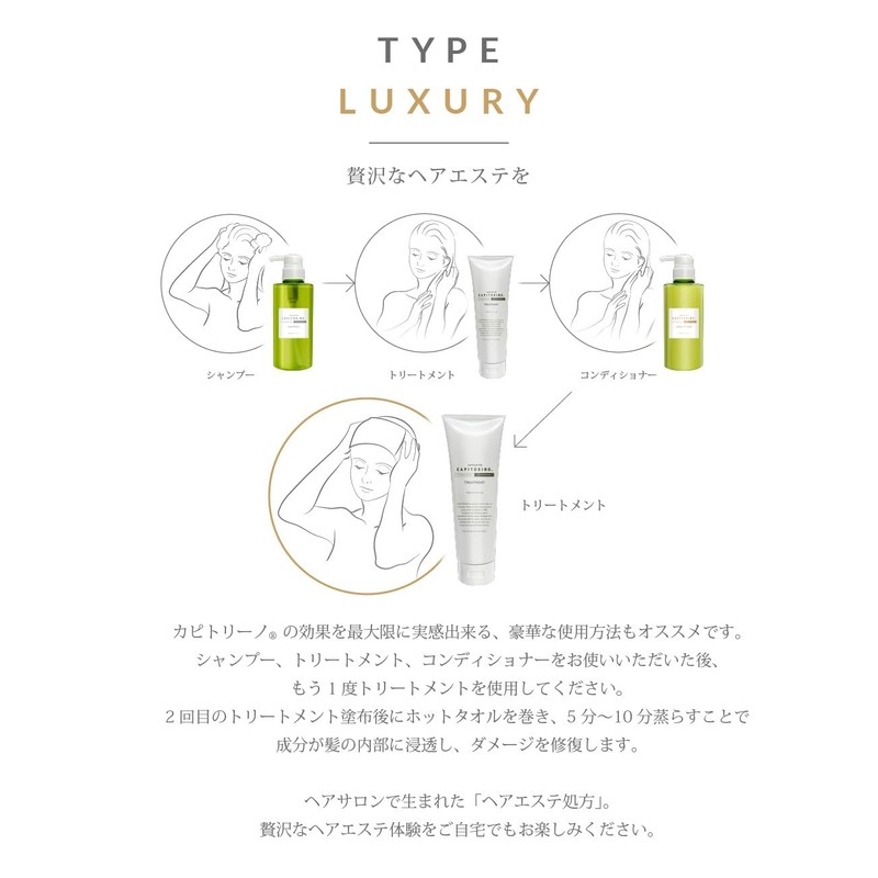 HAIR ESTHE CAPITORINO ヘアエステ カピトリーノ ヘアトリートメントR 260g 50種類の植物性成分 アミノ酸系保湿成分配合 ヘアエステ処方