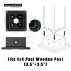 Hillmaster 4x4 Post Base Support Kit, 4 Pack Plastic Brackets