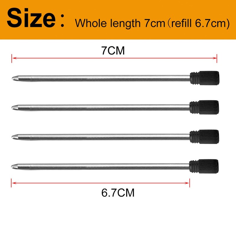 Pack of 10 Replacement D1 Black Ink Refills for Tech