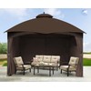 SCOCANOPY Brown 10' x 12' Gazebo Privacy Curtain Set Fit