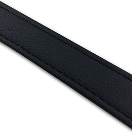 GRONDEMENT(グロンドマン) 汎用レザーベルト(タンデムベルト等) 黒 ステッチ:透明 長さ:66cm 幅:2.5cm