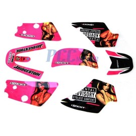 Unbranded PINK GIRL GRAPHICS DECAL STICKERS FOR DIRT BIKE PW50 DE42