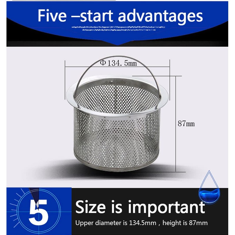 Talea Sink Drain Garbage received stainless steel sink basket