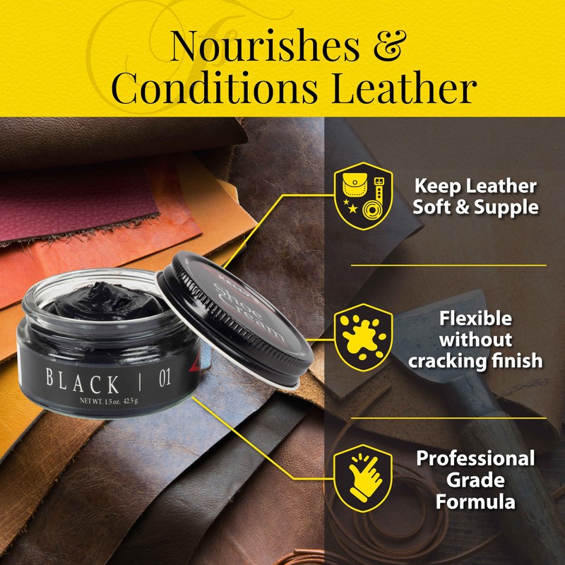 Kelly's Black Shoe Polish 1.5 oz - Professional Leather Shoe