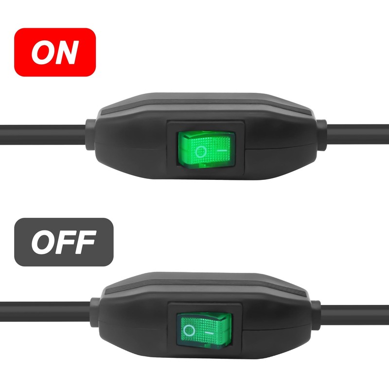 XMSJSIY Inline Cord Switch 12 V 24 V/3 A Toggle