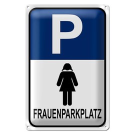 Frauenparkplatz | Parkplatzschild | Metallschild | 30x20 cm | 20 cm x 30 cm