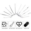 Baluue 12pcs Measuring Lab Spatula Stainless Steel Mini Spatula Micro