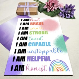 Motivational Wall Art Sign Plaque Inspire Every Day Vibrant Print A4 Wooden Home Décor Uplifting Decoration