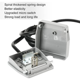 Kiligen 2pcs Instant Foot Switch AC 12V/24V/110V/250V 10A SPDT NO NC Anti-Slip Plastic Foot Pedal Switch (Cable Length: 3.3 ft (1 m)