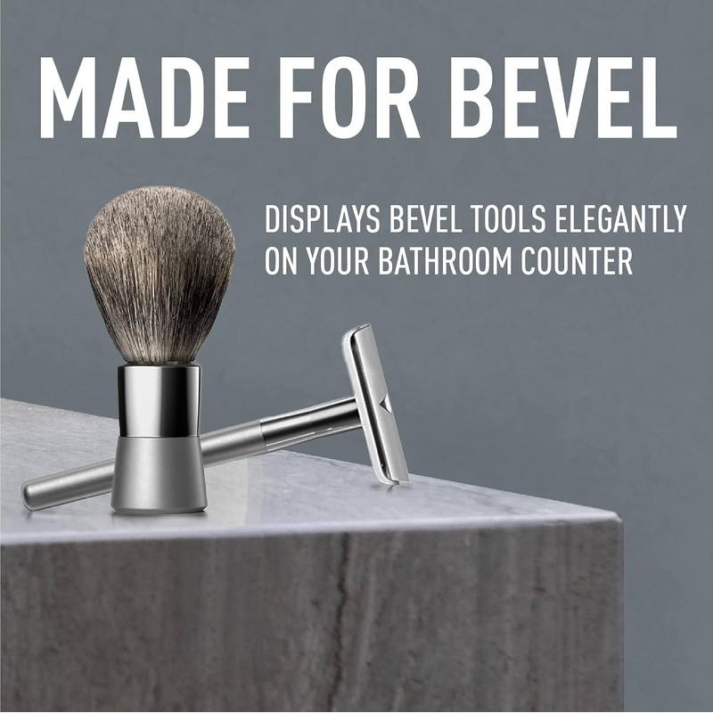 Bevel Cepillo de afeitado y soporte de afeitado de seguridad,
