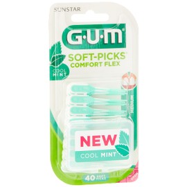GUM Interdent Gum Soft Picks Comfort Fle, 40 Pieces (Pack of 1)