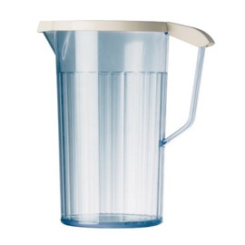 Harfield 1.1 Litre (2 Pint) Antibacterial Jug with White Lid Reusable Virtually Unbreakable Polycarbonate Drink Pitcher
