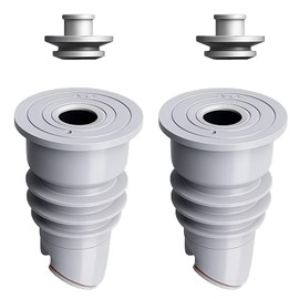 Washing Machine Drain Adapter, Pack of 2 Rubber Plugs for Washing Machine Connection, Seal Sink Drain, Odour Trap for Kitchen and Bathroom