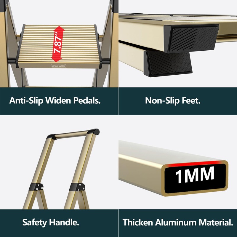 WOA WOA 4 Step Ladder for 10 Feet High Ceiling,
