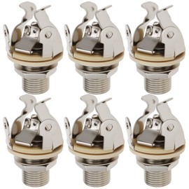 Briny River 6pcs 1/4 inch Multi-Contact Mono Output Jack Full-Contact Jack Suitable for Guitar Bass