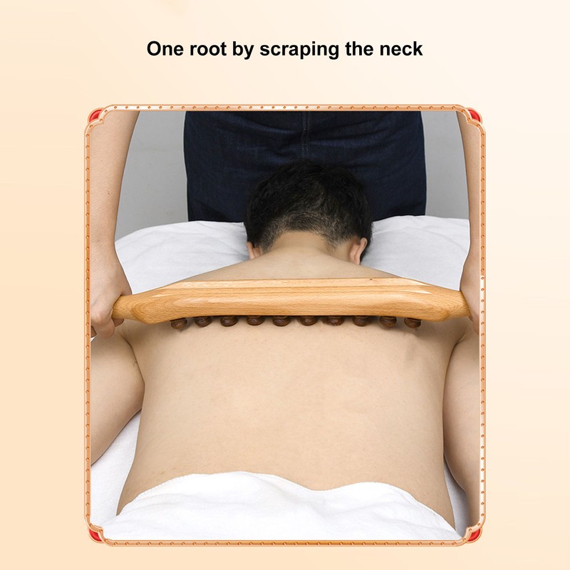 Wooden Scraping Stick Relieve Fatigue Reduce Soreness Double Sided Massage
