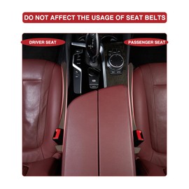 MBERFITU 2 Pack Car Seat Gap Filler, Universal for Car SUV, Truck to Fill The Gap Between Seat and Console Crevice Blocker Stop Things from Dropping Tan