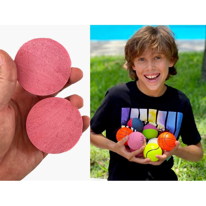 JA-RU High-Bounce Pinky Ball (6 Pack) Small Bouncy Rubber Balls