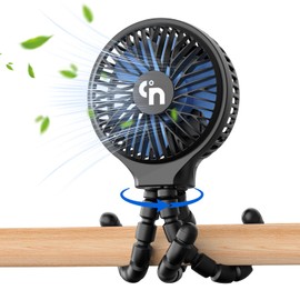 HomeLifairy Personal Portable Fan Rechargeable Baby Stroller Fan Battery Operated Clip On Fan, 3 Speeds 360°Rotate Small Desk USB Fan, Mini Handheld Car Seat Fan for Crib Travel Treadmill