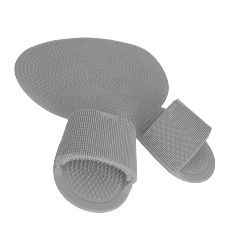 Foot Scrubber Shower Mat with Strong Suction Cups Prevent Slip