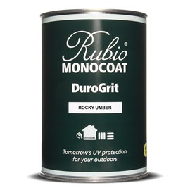 Rubio Monocoat DuroGrit Outdoor Wood Oil, Stain & Sealer, 150 ft² - Rocky Umber | 1 Layer, UV Protection for Deck, Fence & Furniture | 1 L