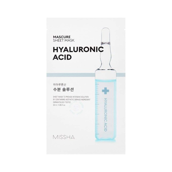 MISSHA Mascure Hydra Solution Sheet Mask Hyaluronic Acid Face Mask Pack of 1