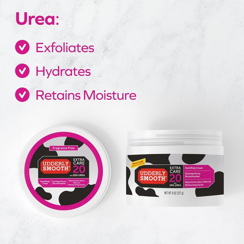 Udderly Smooth Extra Care Hand/Body Cream with 20% Urea, Replenishing,