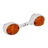 Set of indicators in white, indicator caps orange - for