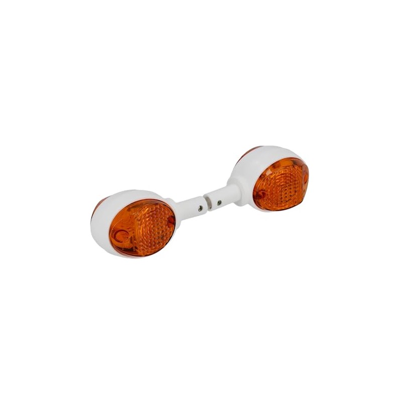 Set of indicators in white, indicator caps orange - for