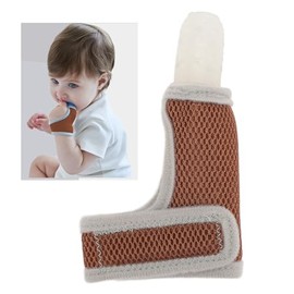 Mordedor de Silicona para Dedos, para Chupar el Pulgar, con Protuberancias de Masaje, Correa de Muñeca Ajustable, a Partir de 3 Meses (WHITE)