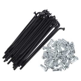 RATCHROLL 1 Set Universal Bicycle Spokes 13G 85mm Length Bike Wheel Spokes Nipple Black 45 Steel