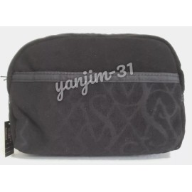 Victoria's Secret VICTORIA SECRET TERRY POUCH BEAUTY BAG / COSMETIC BAG - BLACK - NEW