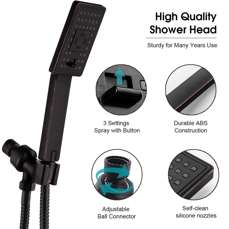 BRIGHT SHOWERS Handheld Shower Head Set High Pressure Hand Held